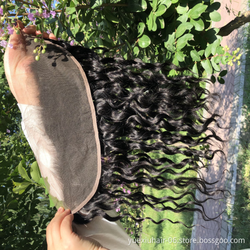 Thick Bottom Human Hair 10A Hair Weft, Water Wave 8-30 Inch Wet And Wavy Bundles With Closure